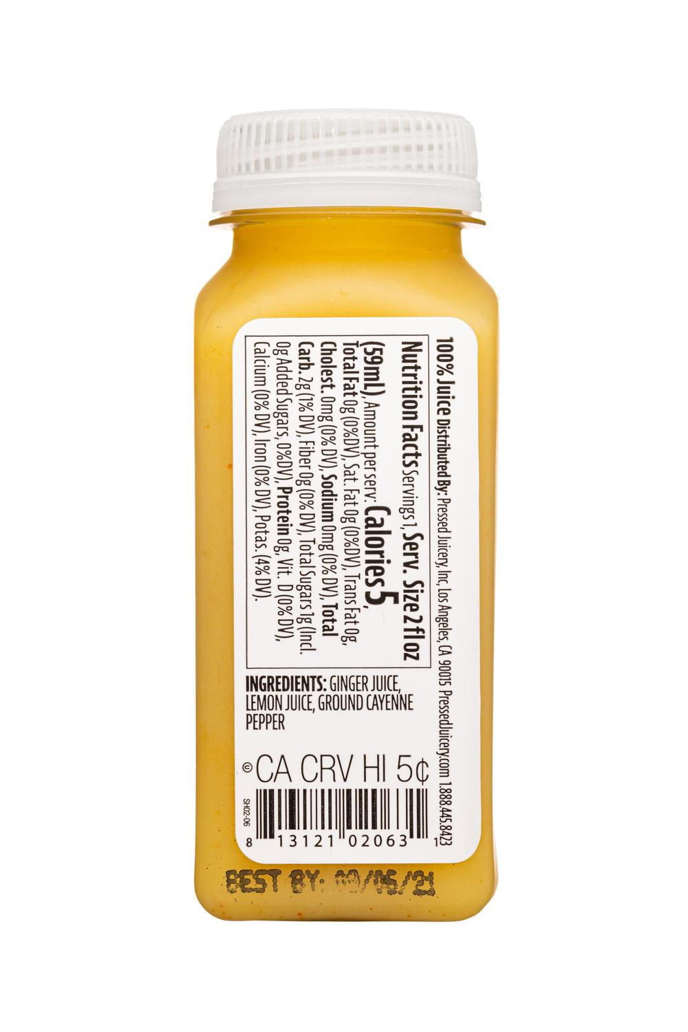 Pressed Juicery: Pressed-2oz-2021-Shot-Wellness-Facts