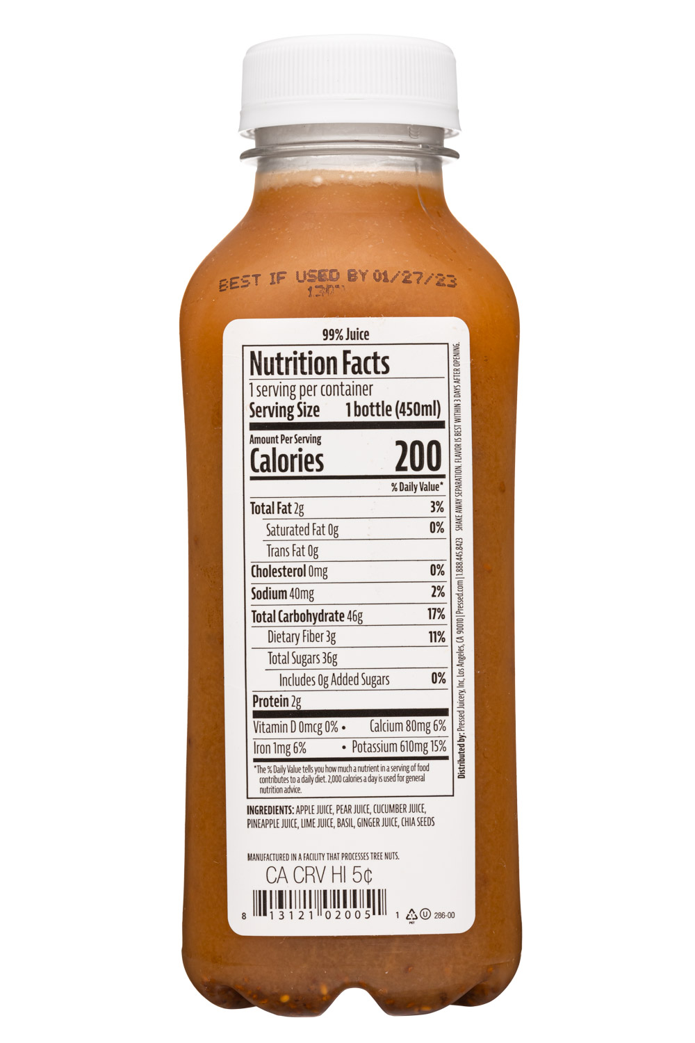 Pressed Juicery: Pressed-15-2023-CPJuiceBev-PearBasilChia-Facts