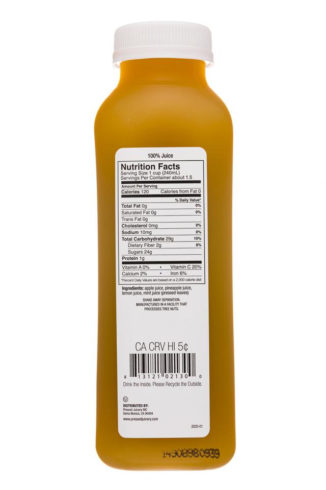 Pressed Juicery: PressedJuicery-12oz-ColdPressed-SweetCitrus-Facts