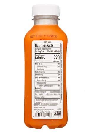 Pressed Juicery: Pressed-15-2023-Smoothie-StrawbOrangeMango-Facts