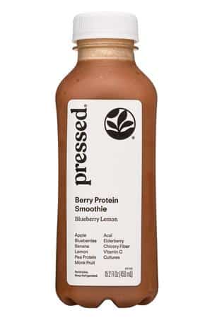 Pressed Juicery: Pressed-15oz-2023-BerryProteinSmoothie-Front