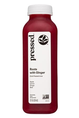 Pressed Juicery: Pressed-12oz-2021-Juice-Roots-Front