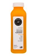 Pressed Juicery: PressedJuicery-12oz-ColdPressed-OrangeTurmeric-Front