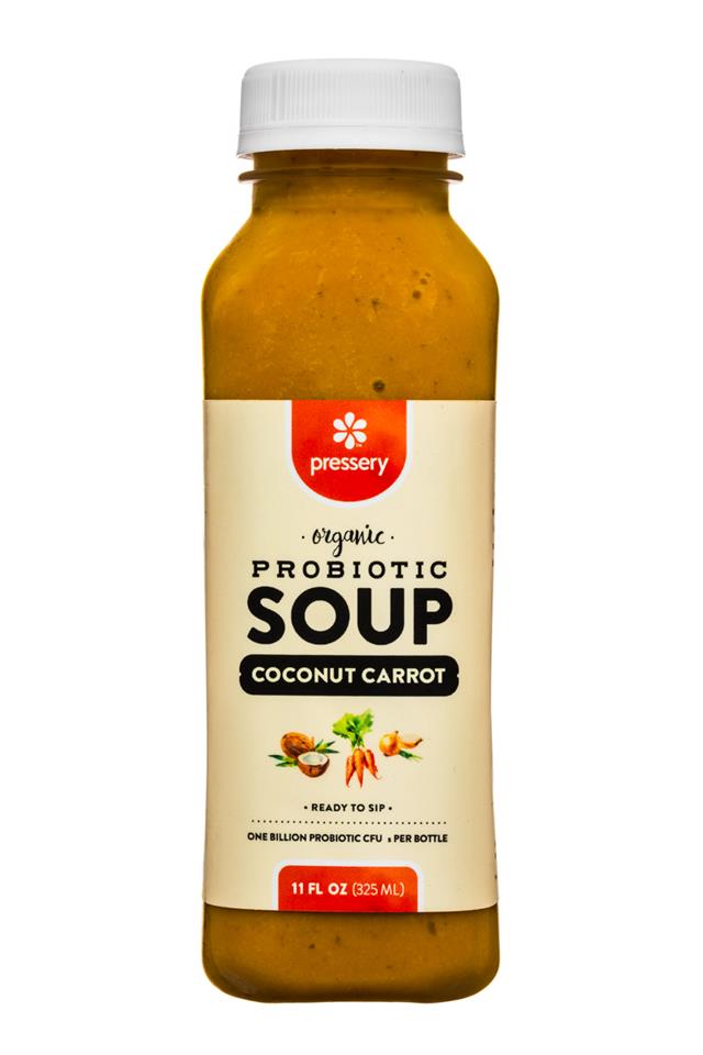 Pressery Probiotic Soup: Pressery-11oz-ProbioticSoup-CoconutCarrot-Front