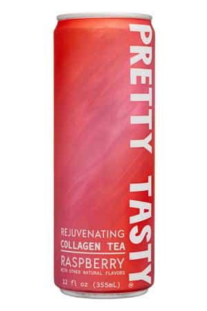 Pretty Tasty: PrettyTasty-12oz-2024-CollagenTea-Rasp-Front