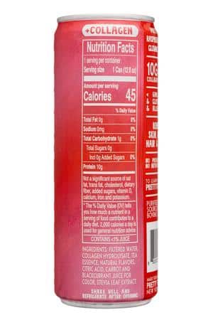 Pretty Tasty: PrettyTasty-12oz-2024-CollagenTea-Rasp-Facts