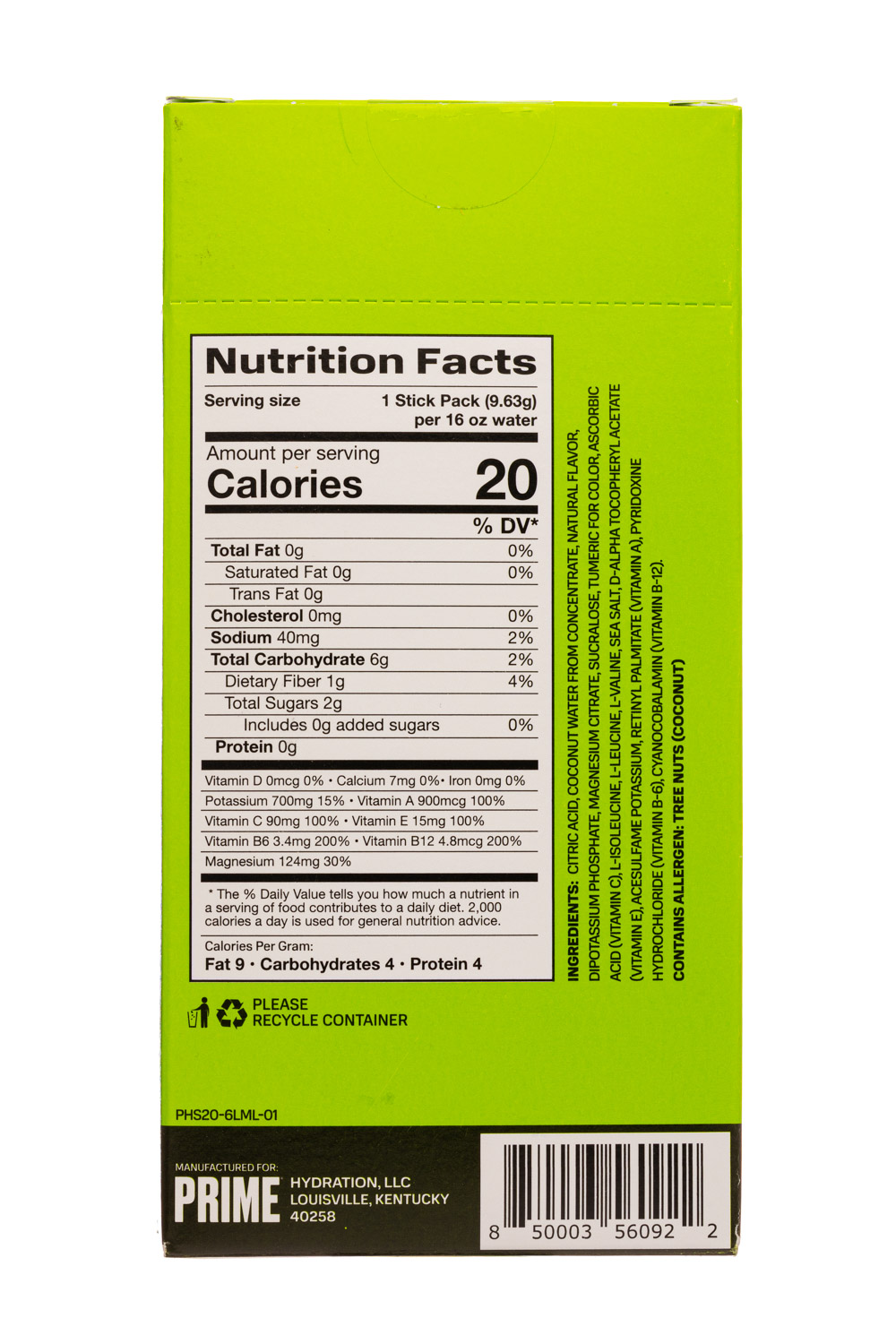 Prime: Prime-6Stick-2022-Hydration-LemonLime-Facts