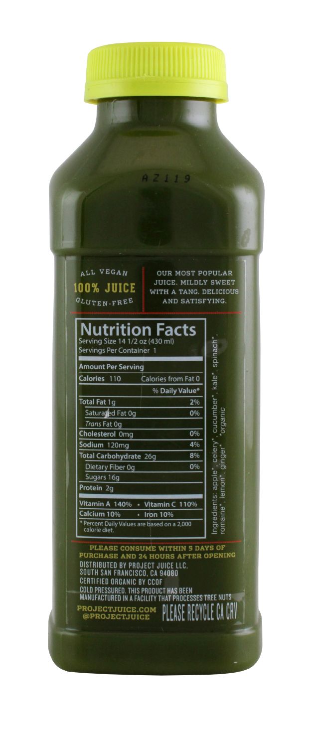 Project Juice: ProjectJuice GreenGinger Facts