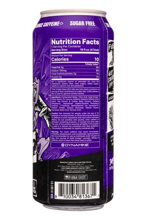 Prosupps: HydeEnergy-16oz-2022-EnergyDrink-GammaRayGrape-Facts