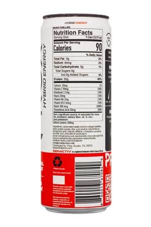 Prox Hybrid Energy: Prox-12oz-2025-Energy-StrawbLemonade-Facts