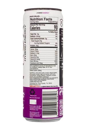 Prox Hybrid Energy: Prox-12oz-2025-Energy-MixedBerry-Facts