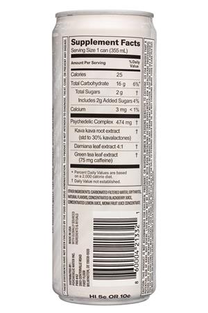 Psychedelic Water: PsychadelicWater-12oz-2021-HerbalSupp-BlackberryYuzu-Facts