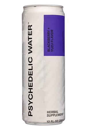 Psychedelic Water: PsychadelicWater-12oz-2021-HerbalSupp-BlackberryYuzu-Front
