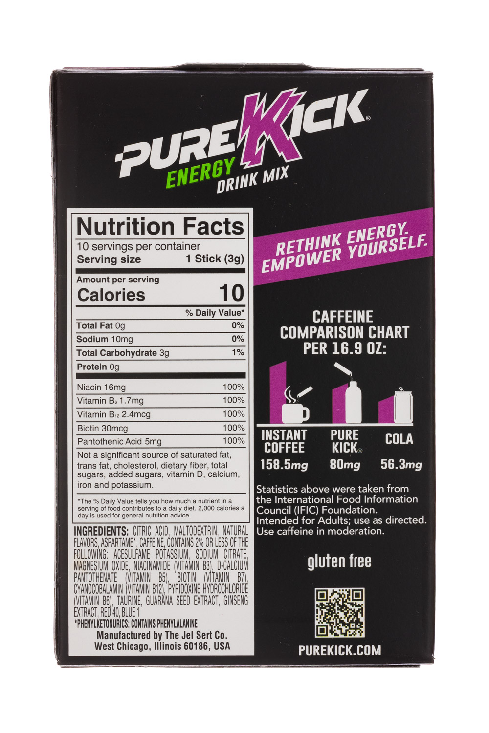 Pure Kick: PureKick-1oz-EnergyDrinkMix-MangoAcai-Facts