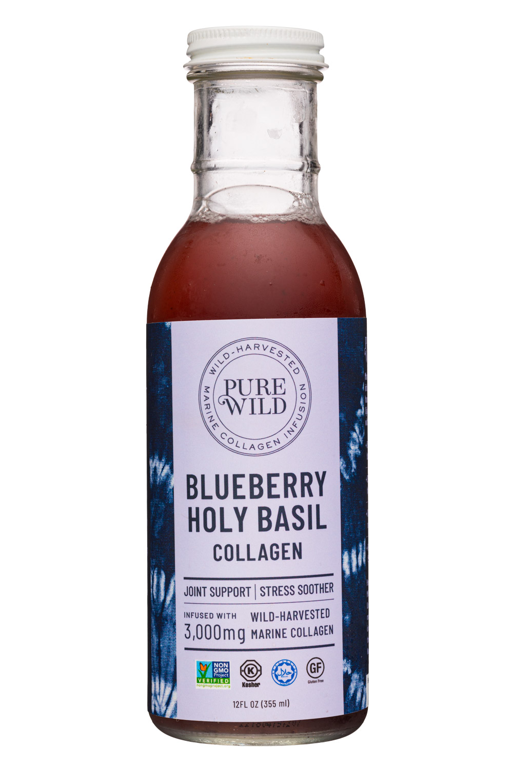 PureWild: PureWild-12oz-Collagen-BluebHolyBasil-Front