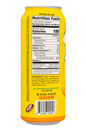 Push Soda: PushBeverages-17oz-2024-Juice-Pineapple-Facts