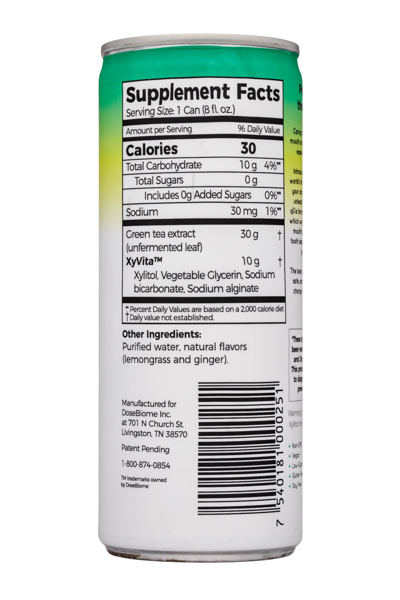 Qii: Qii-8oz-OralCare-Tea-Green-Facts