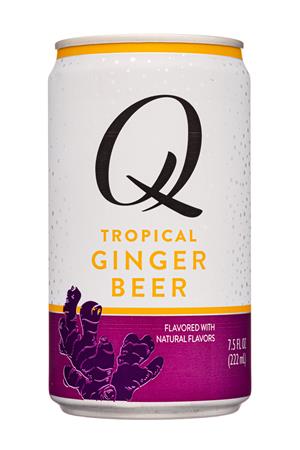 Q drinks: QDrinks-8oz-2021-GingerBeer-Tropical-Front