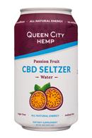 Queen City Hemp: QueenCityHemp-12oz-CBDSeltzer-passionFruit-Front