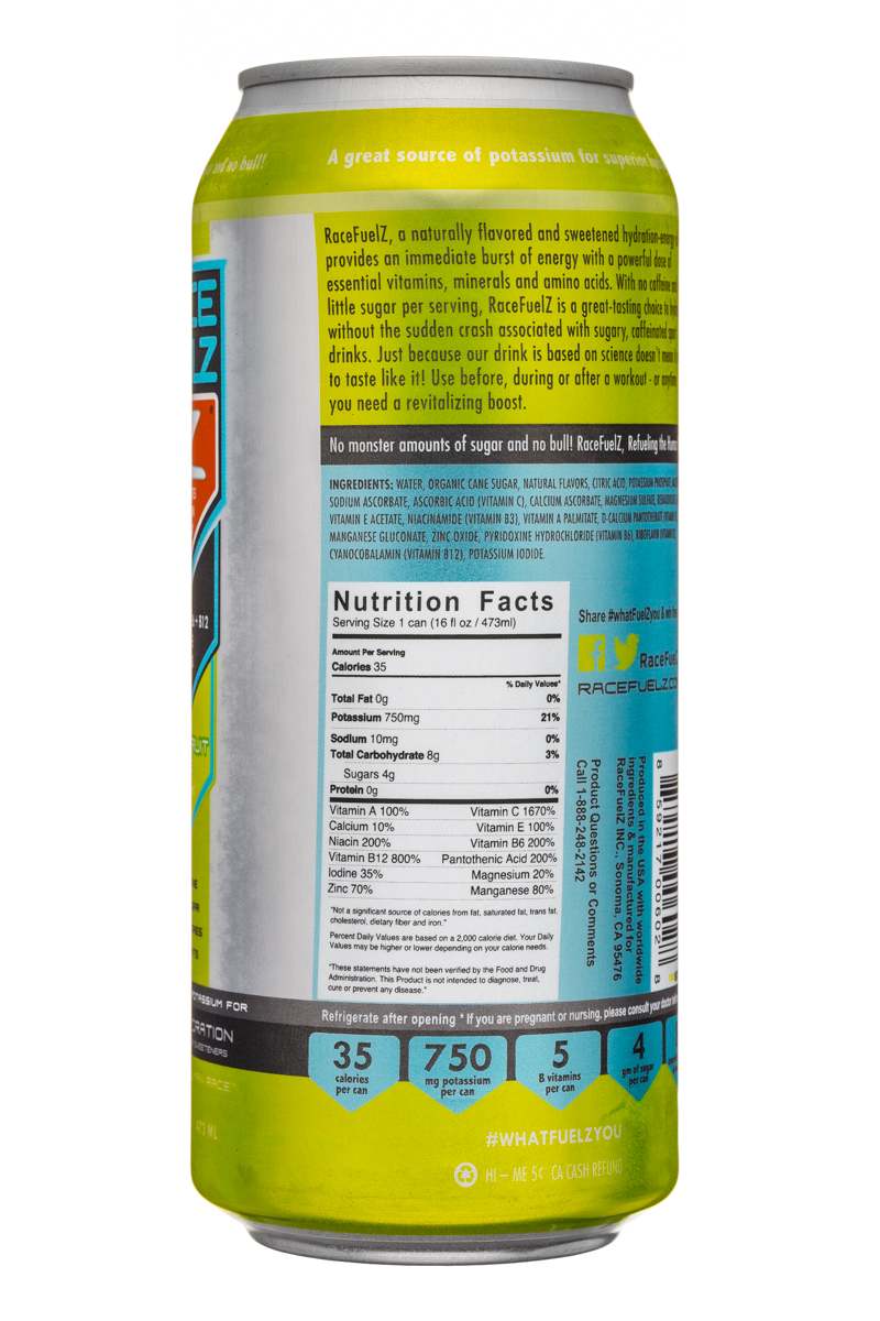 Race Fuelz: RaceFuelz-16oz-GrapefruitLime-Facts