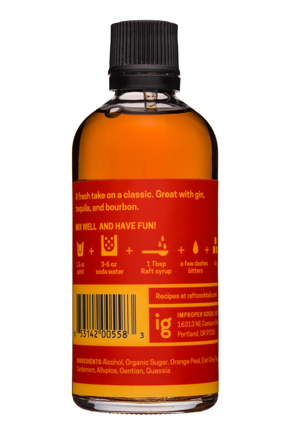Raft : RAFT-3oz-Bitters-Orange-Facts