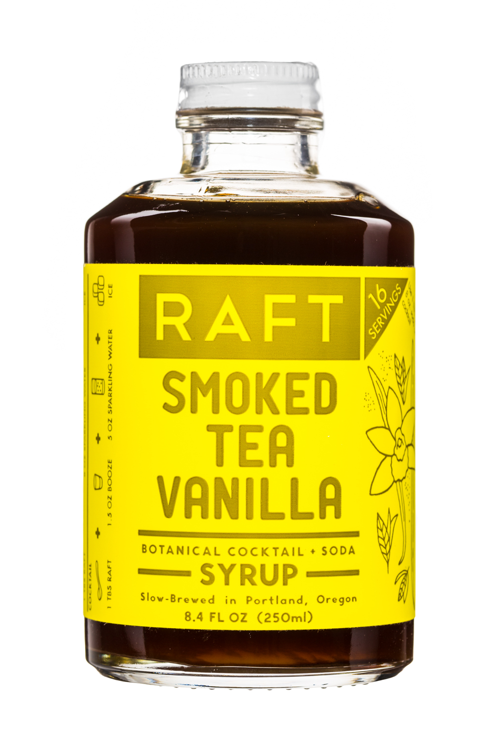 Improper Goods: ImproperGoods-Raft-Syrup-8oz-SmokedTeaVanilla-Front