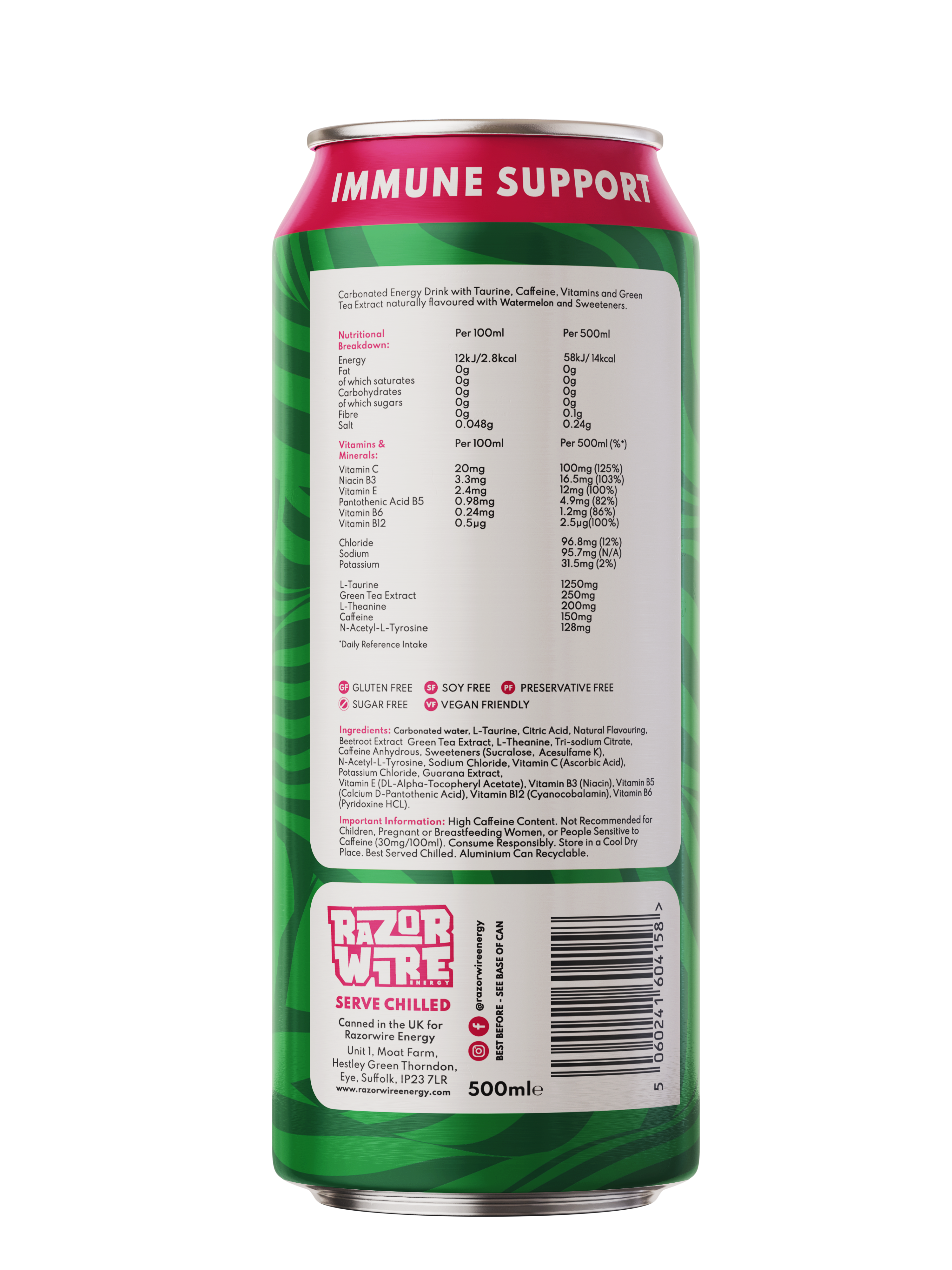Razorwire Energy: Photo of Razorwire Smart Energy Watermelon 500ml - Razorwire Energy (uploaded by company)