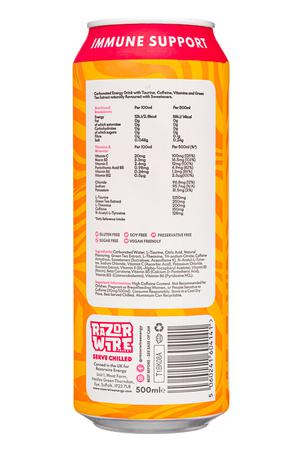 Razorwire Energy: RazorWire-16oz-2022-Energy-Tropical-Facts