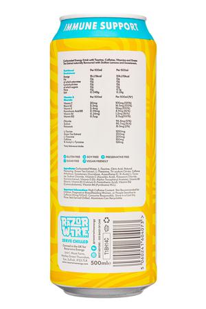 Razorwire Energy: RazorWire-16oz-2022-Energy-SweetLemonade-Facts