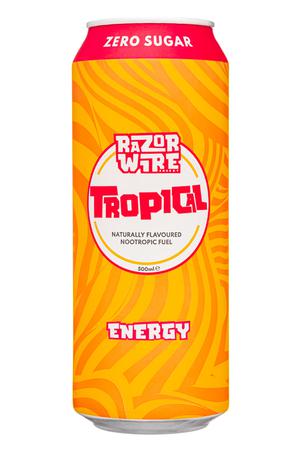 Razorwire Energy: RazorWire-16oz-2022-Energy-Tropical-Front