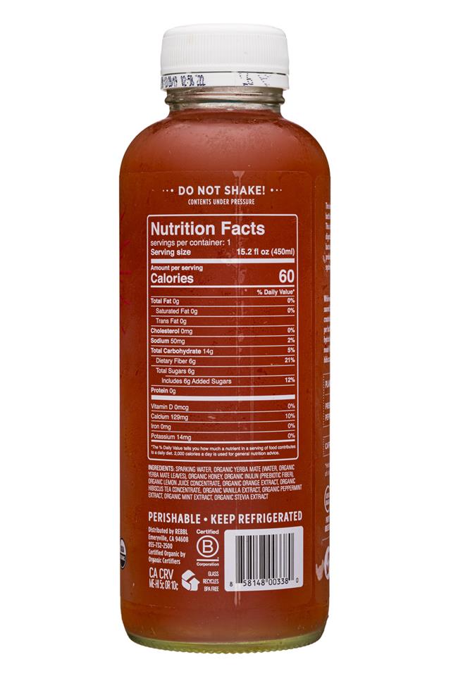 REBBL Tonic: Rebbl-15oz-SparklingPrebioticTonic-MysticMint-Facts