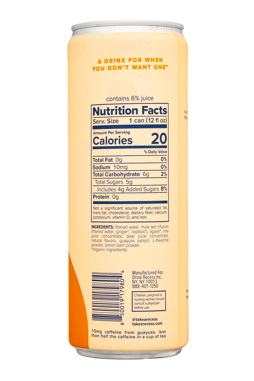 Recess: Recess-12oz-2023-Mocktail-GingerLimeMule-Facts