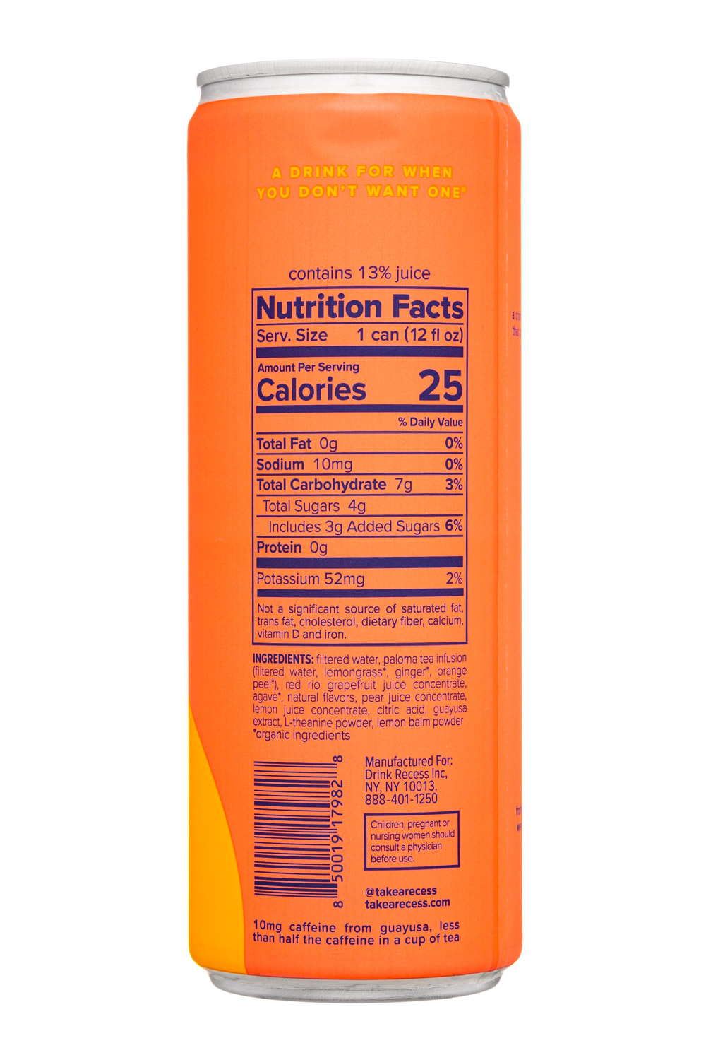 Recess: Recess-12oz-2023-Mocktail-GrapefruitPaloma-Facts