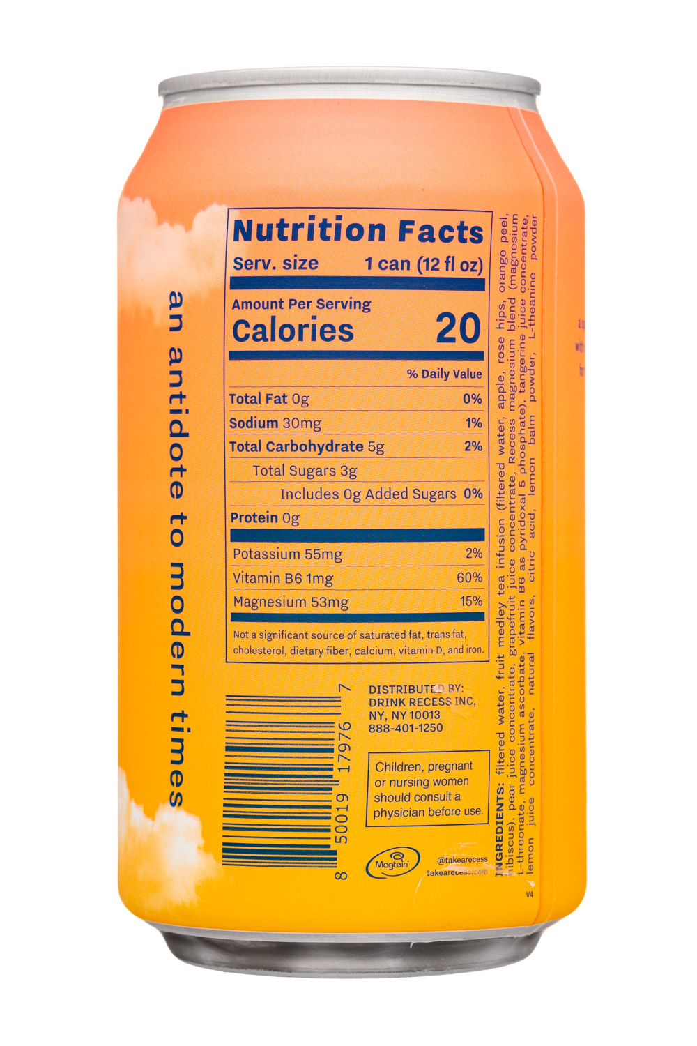 Recess: Recess-12oz-2022-Mood-Sparkling-GrapefruitTangerine-Facts