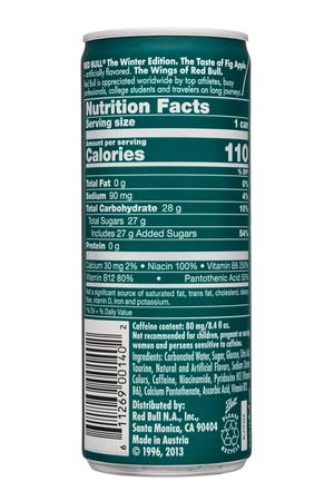 Red Bull Editions: RedBull-8oz-2022-Winter-FigApple-Facts