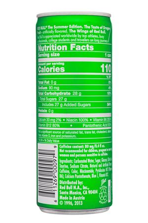 Red Bull Energy Drink: RedBull-8oz-2021-SummerEdition-Facts