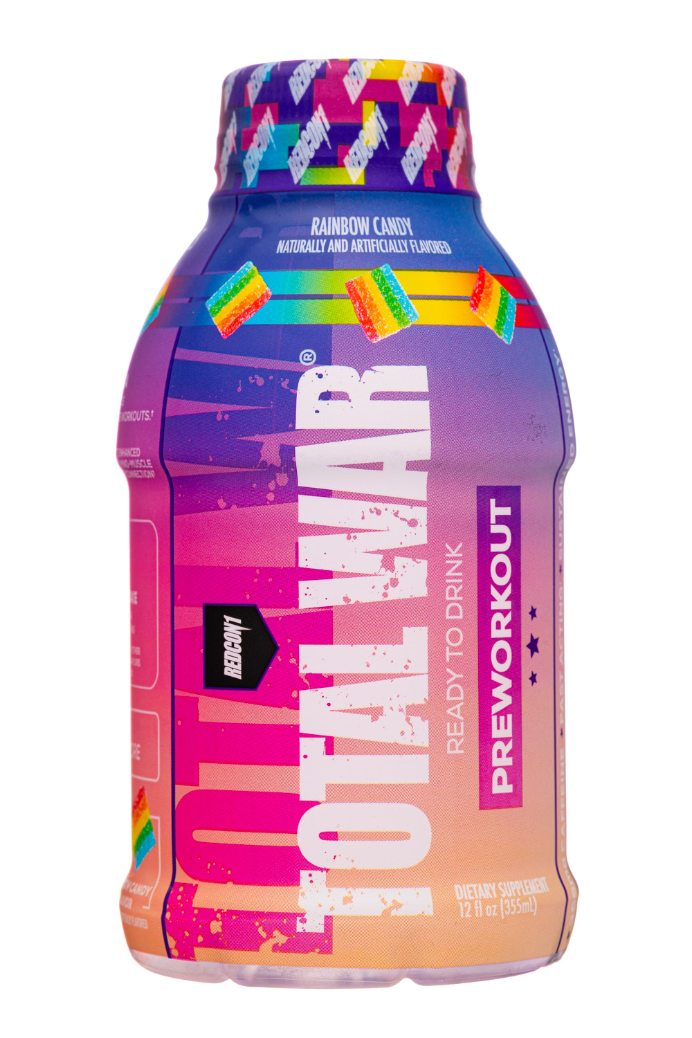 RedCon1: Redcon1-12oz-2024-TotalWar-Preworkout-RainbowCandy-Front