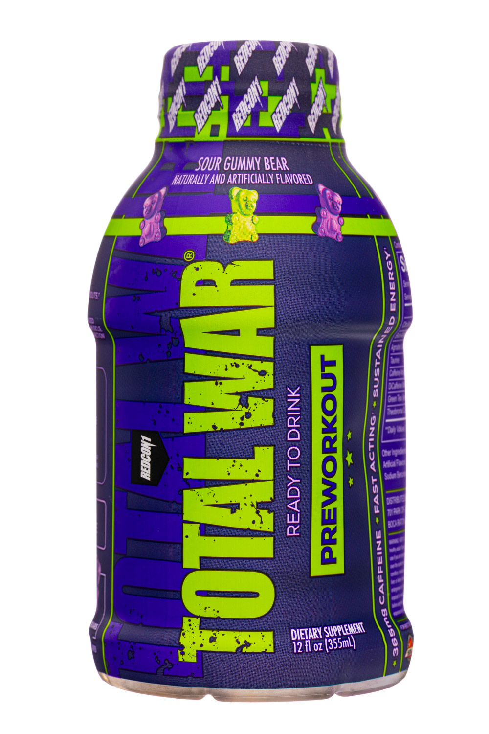 RedCon1: Redcon1-12oz-2024-TotalWar-Preworkout-SourGummyBear-Front