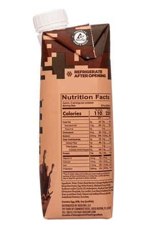 RedCon1: Redcon1-17oz-2023-MRE-ProteinShake-MilkChoc-Facts