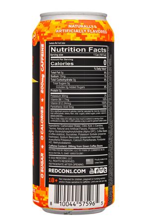RedCon1: Redcon1-16oz-2023-Energy-SourPeachRings-Facts