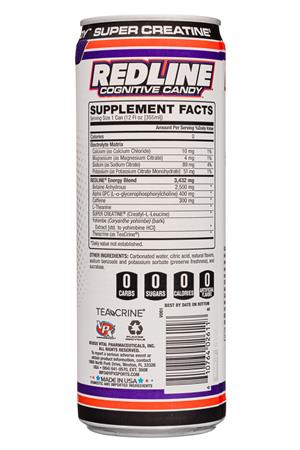 Redline Cognitive Candy: Redline-12oz-2021-CogCandy-TripleBerry-Facts