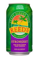Reed's Ginger Brews: Reeds-12oz-GingerBeerCan-Strongest-Front
