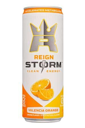 Reign Storm: Reign-12oz-2023-Storm-ValenciaOrange-Front