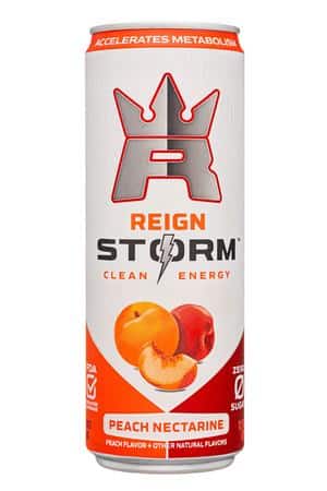 Reign Storm: Reign-12oz-2023-Storm-PeachNectarine-Front