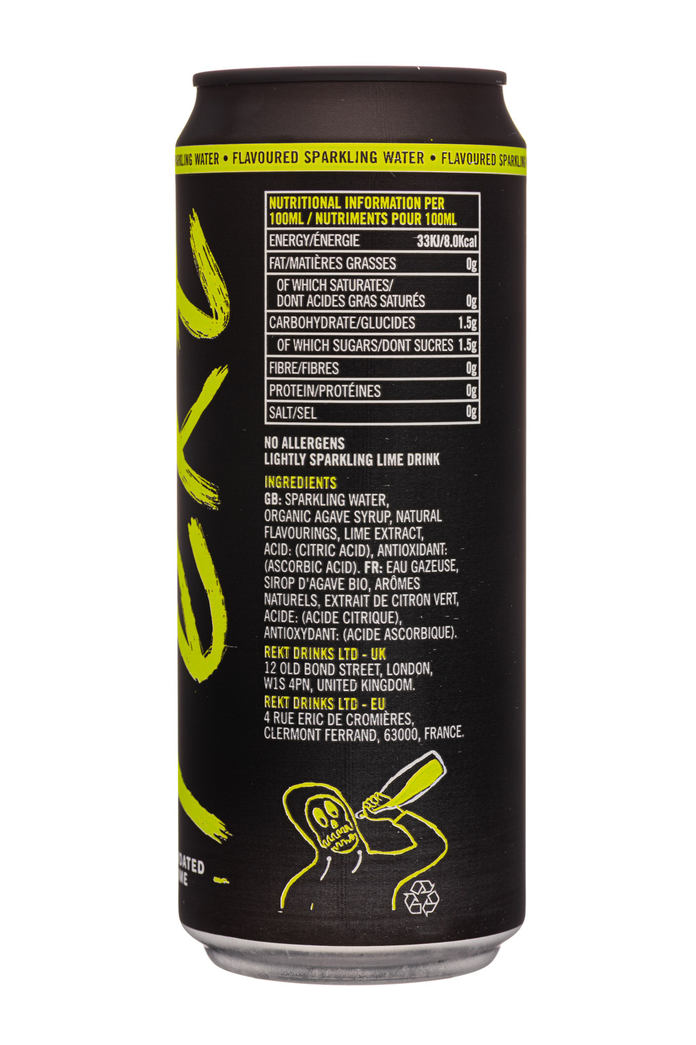 Rekt: Rekt-12oz-2025-Sparkling-LiquidatedLime-Facts