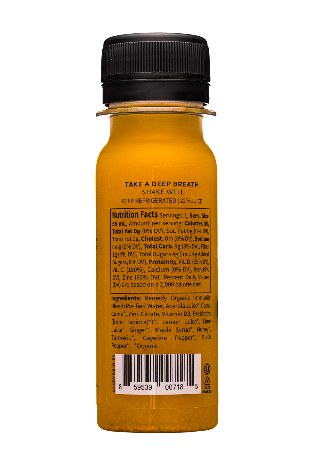 Remedy Organics: RemedyOrganics-2oz-2021-Shot-HealMe-Facts
