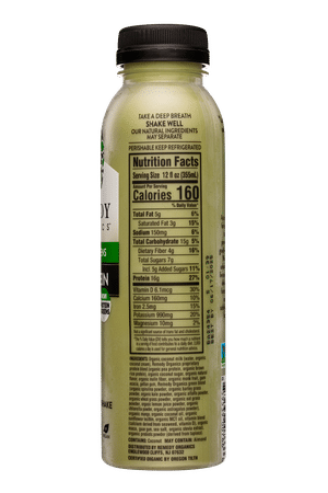 Remedy Organics: Remedy-12oz-2025-TropicalGreens-Facts