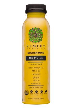 Remedy Organics: RemedyOrganics-12oz-2021-Protein-GoldenMind-Front