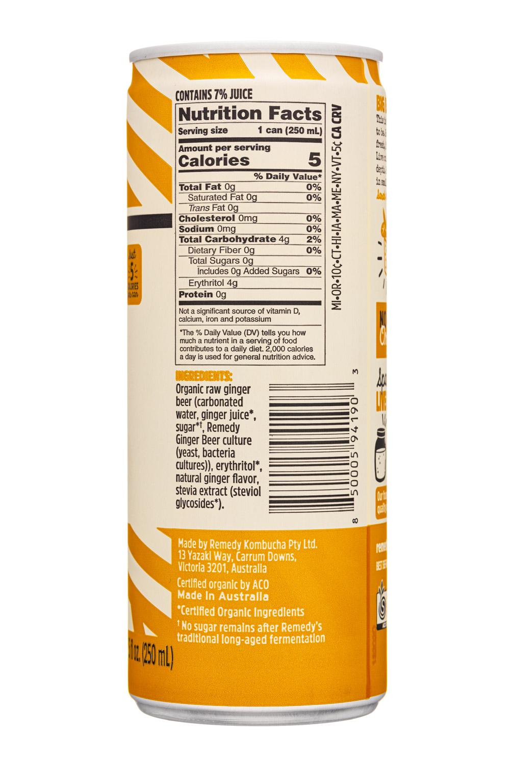 Remedy: Remedy-9oz-2022-GingerBeer-Facts