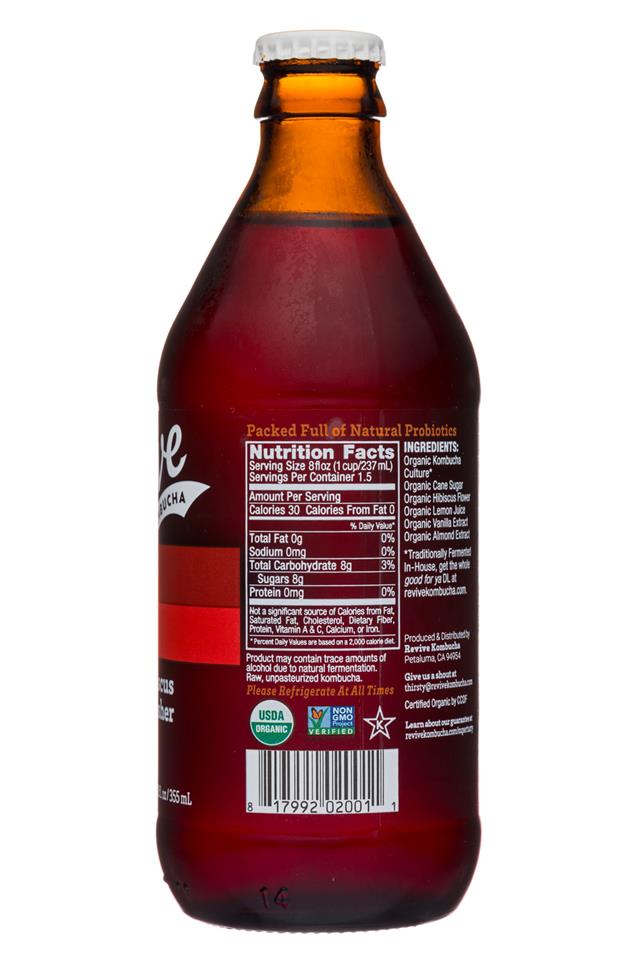 Revive Kombucha: Revive-12oz-Kombucha18-HibiscusRefresher-Facts
